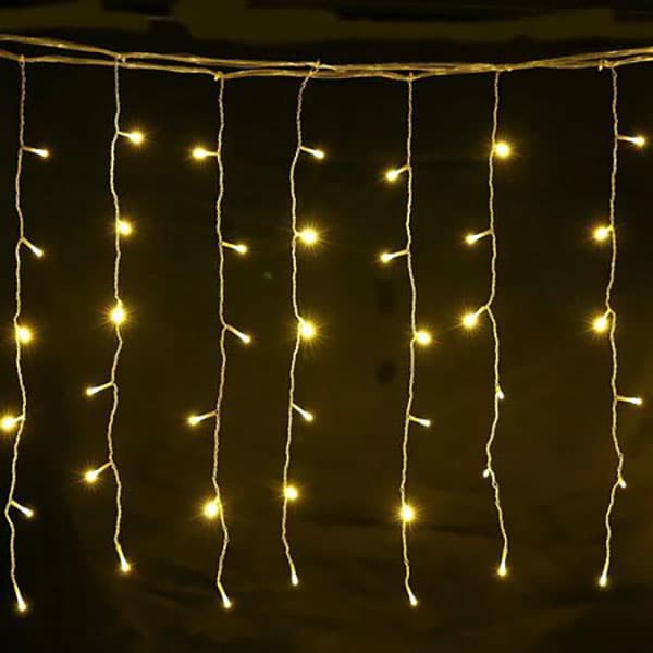 Solar LED Curtain, 130 LEDs 1x3 m Warm White